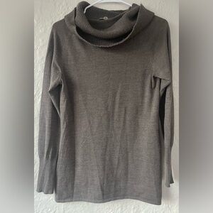 Women’s Smartwool Edgewood Cowl Neck Tunic Sweater, Merino Wool Blend, Gray; M